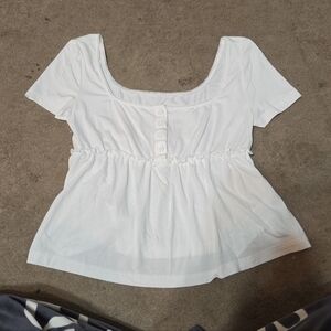 White Babydoll Top